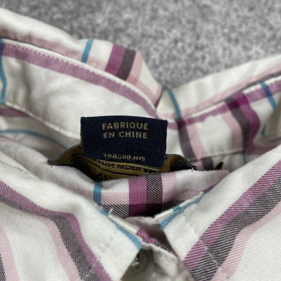 Pendleton Flannel Shirt Womens Medium Plaid Outdoors Fall Button Up White - Picture 4 of 11